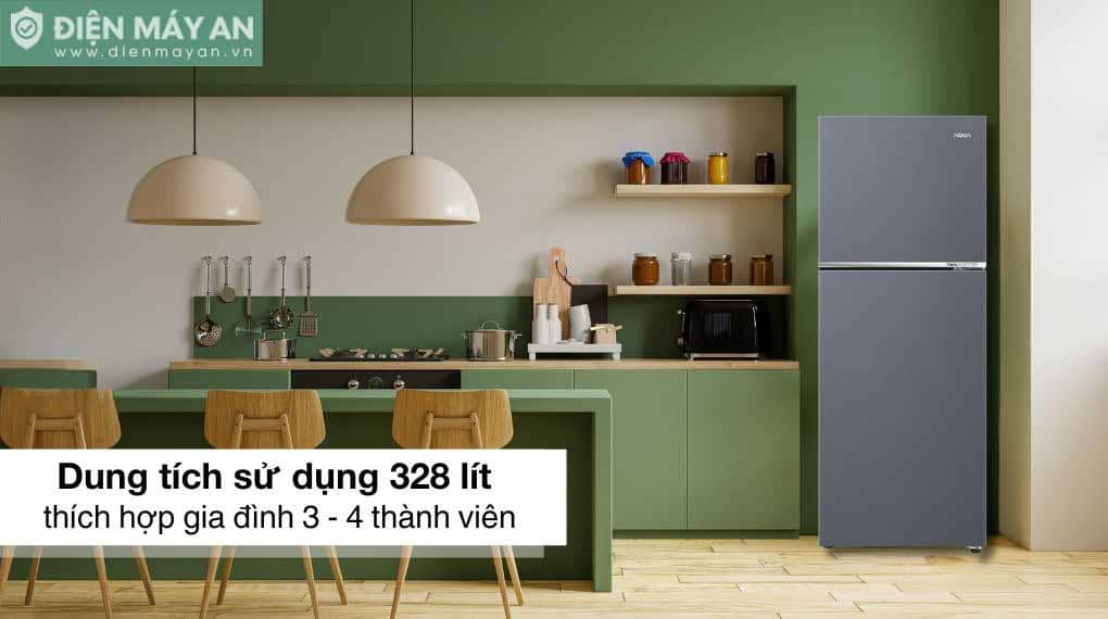 Tủ lạnh Aqua Inverter 328 lít AQR-T380FA(SL)